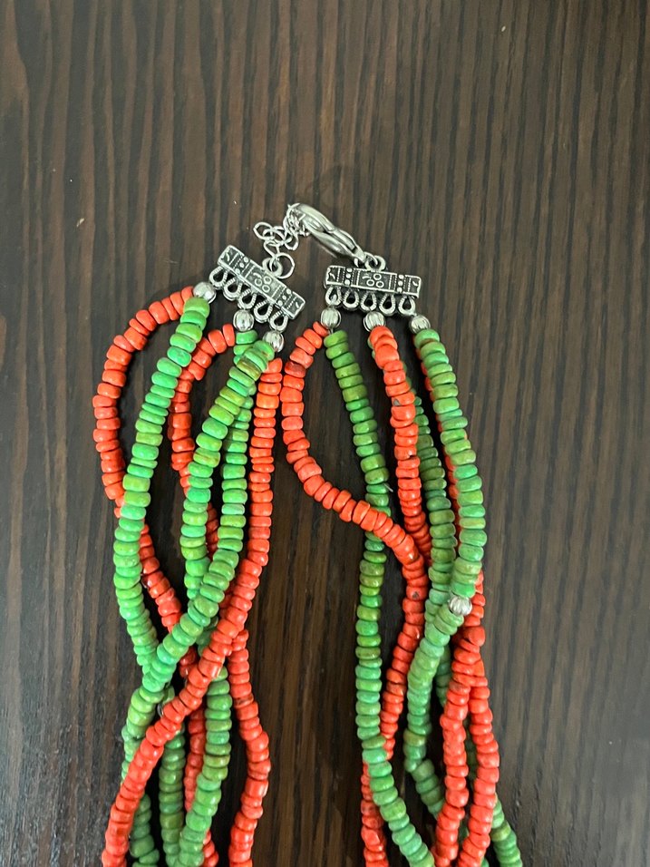 Uzun Boncuklu Çok Renkli Deniz Yıldızı Kolye - Görsel 2