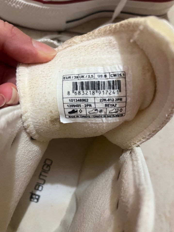 Beyaz Platform Topuklu Kadın Spor Ayakkabı - Görsel 2