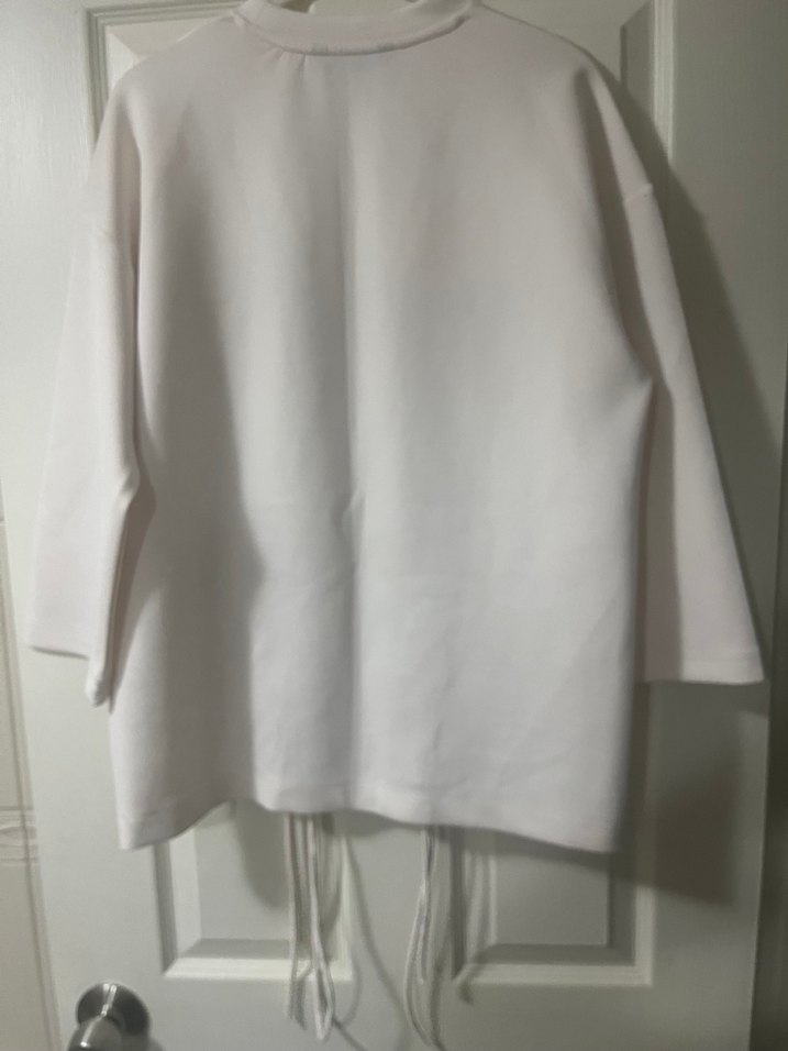 Beyaz Kadın Uzun Kollu Sweatshirt - Görsel 2