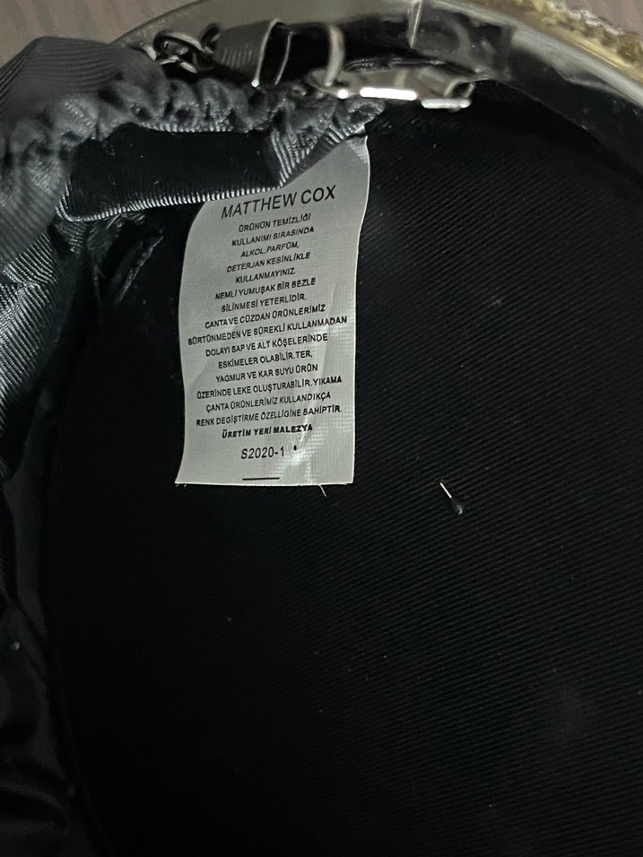 Gri Zincir Detaylı Yuvarlak Kadın Portföy Çanta - Görsel 3