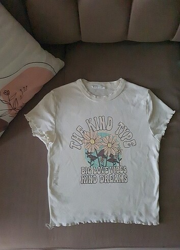 Bluz, crop, t shirt beyaz krem rengi