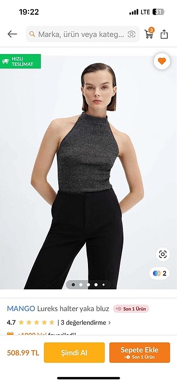 Mango mango halter yaka bluz
