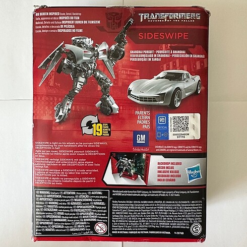 Beden Renk Hasbro Transformers Studio Series 78 RotF Sideswipe Figür