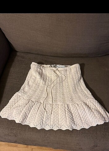 m Beden Zara mini kroşe etek