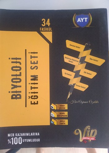 AYT Biyoloji Eğitim Seti 34 Fasikül