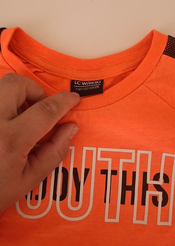 LC Waikiki Turuncu Baskılı Erkek Çocuk Tişörtü