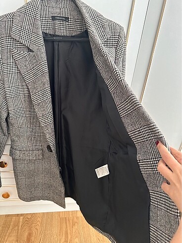 m Beden gri Renk Trendyolmilla Yün Blazer Ceket