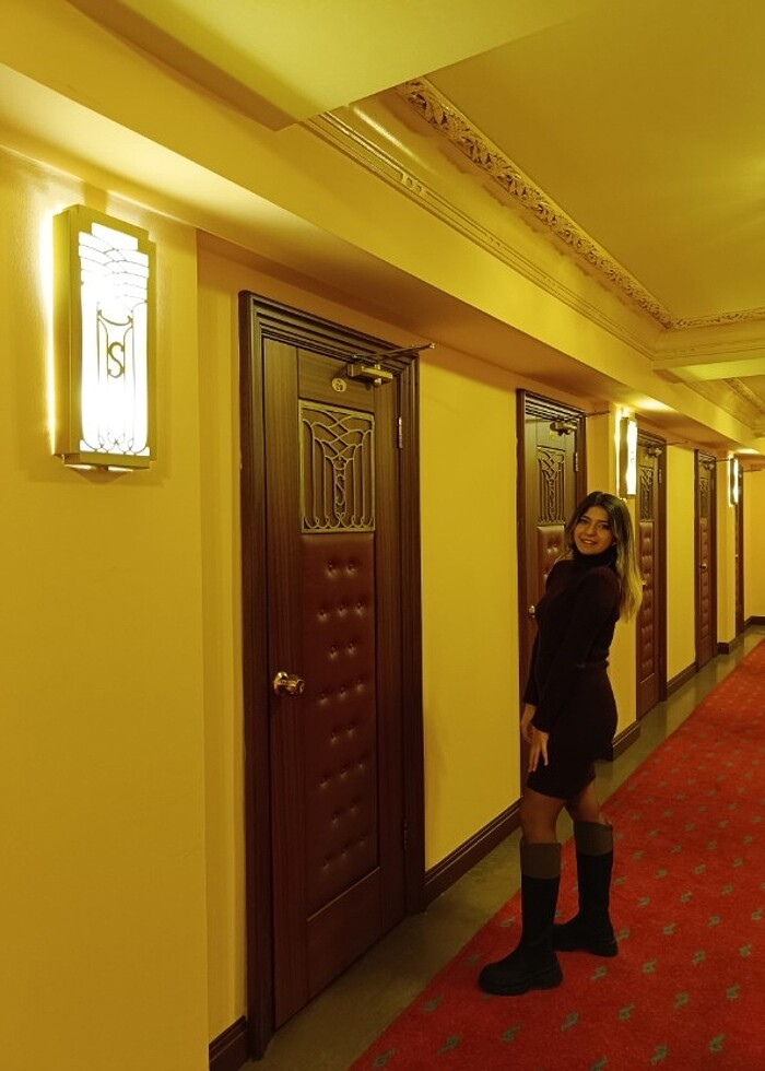 Mango boğazlı elbise - Görsel 3