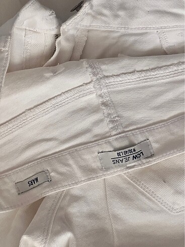 40 Beden beyaz Renk Jean Pantolon