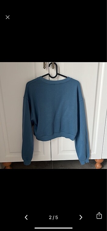 Addax addax mavi ince sweatshirt