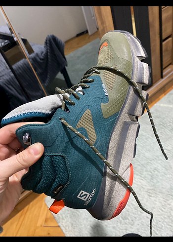 Turkuaz Gri Bağcıklı Erkek Spor Outdoor Ayakkabı - Görsel 2