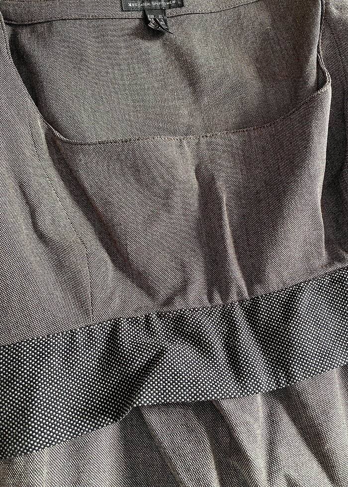 mango kahverengi klasik elbise - Görsel 4