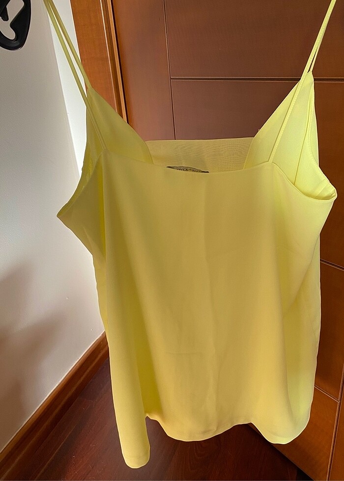 trendyolmilla sarı şifon bluz - Görsel 2