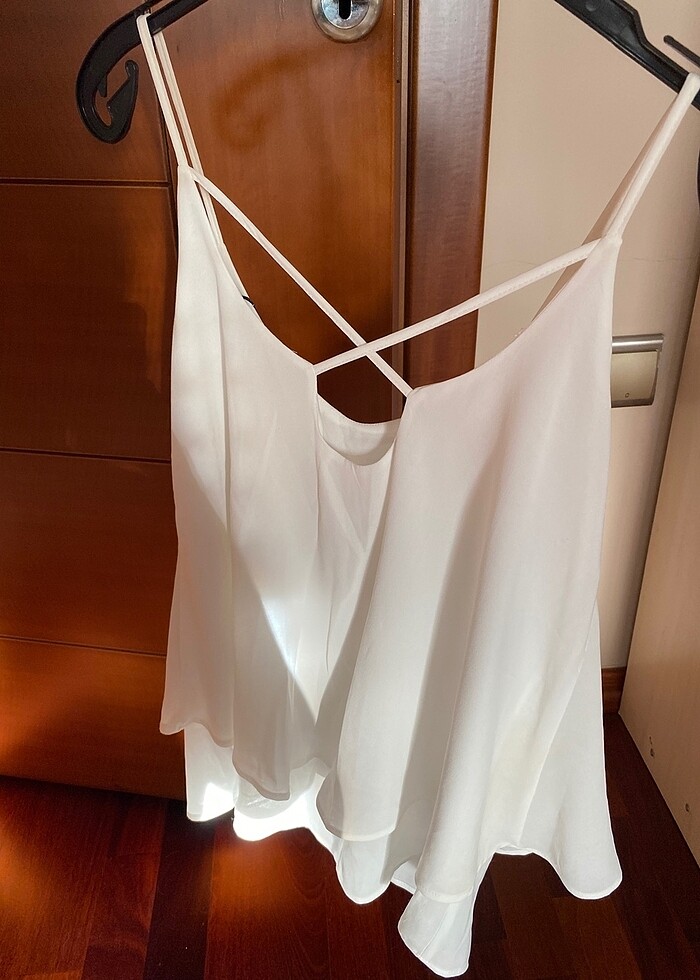 dilvin beyaz askılı bluz - Görsel 2