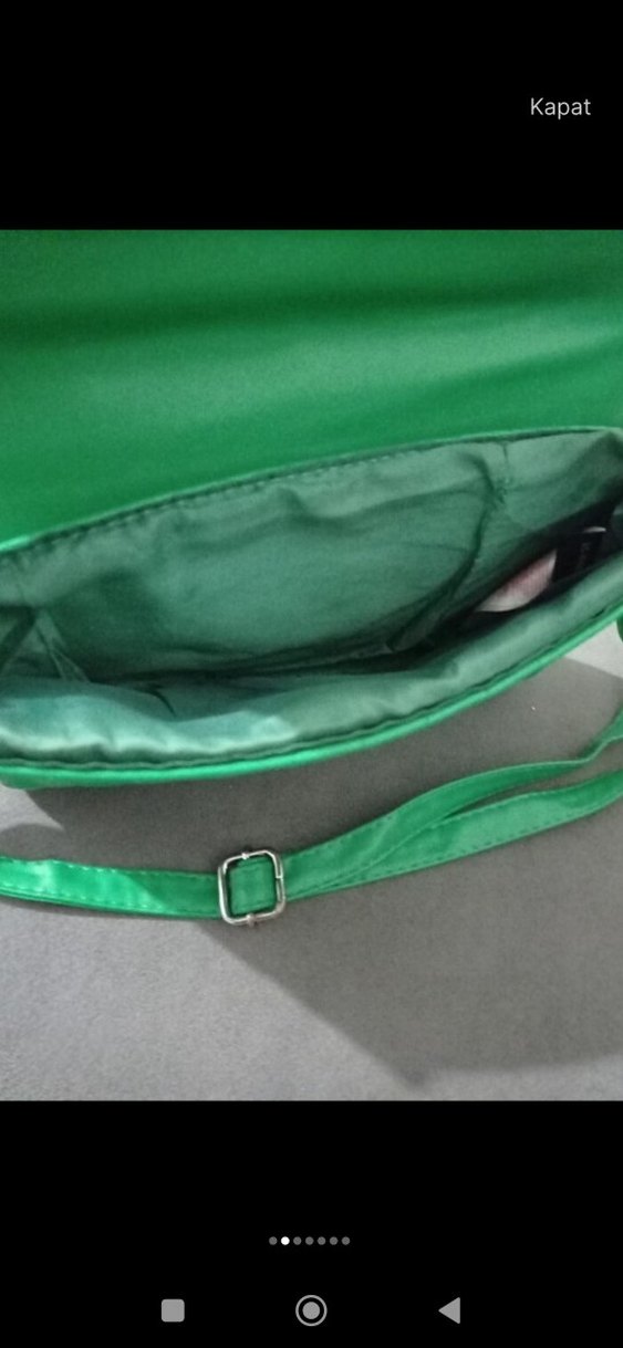 Yeşil Deri Kadın Çanta - Görsel 2