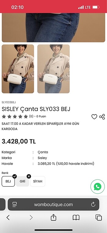 Sisley Sisley çapraz çanta