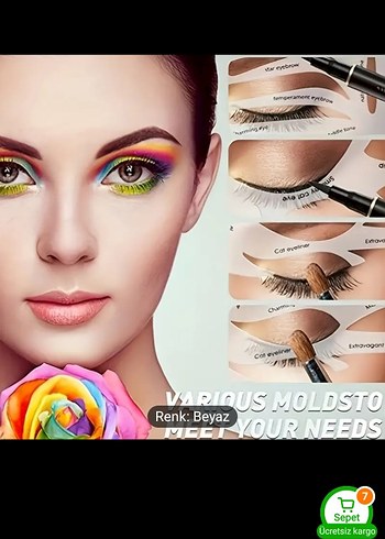 Kadınlar için Beyaz Kaş Şablonu eyeliner - Görsel 2