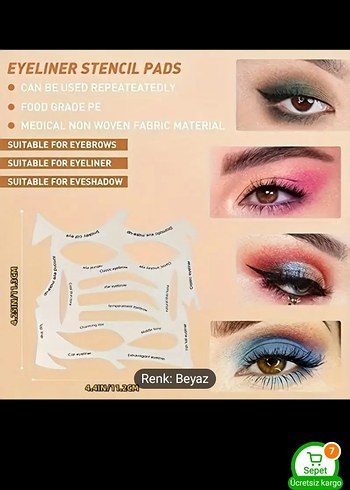 Kadınlar için Beyaz Kaş Şablonu eyeliner - Görsel 3