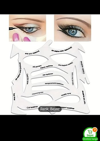 Kadınlar için Beyaz Kaş Şablonu eyeliner - Görsel 4