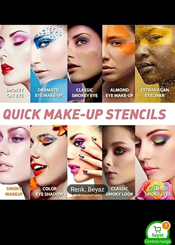 Kadınlar için Beyaz Kaş Şablonu eyeliner - Görsel 6