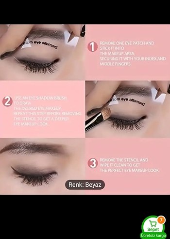 Kadınlar için Beyaz Kaş Şablonu eyeliner - Görsel 8
