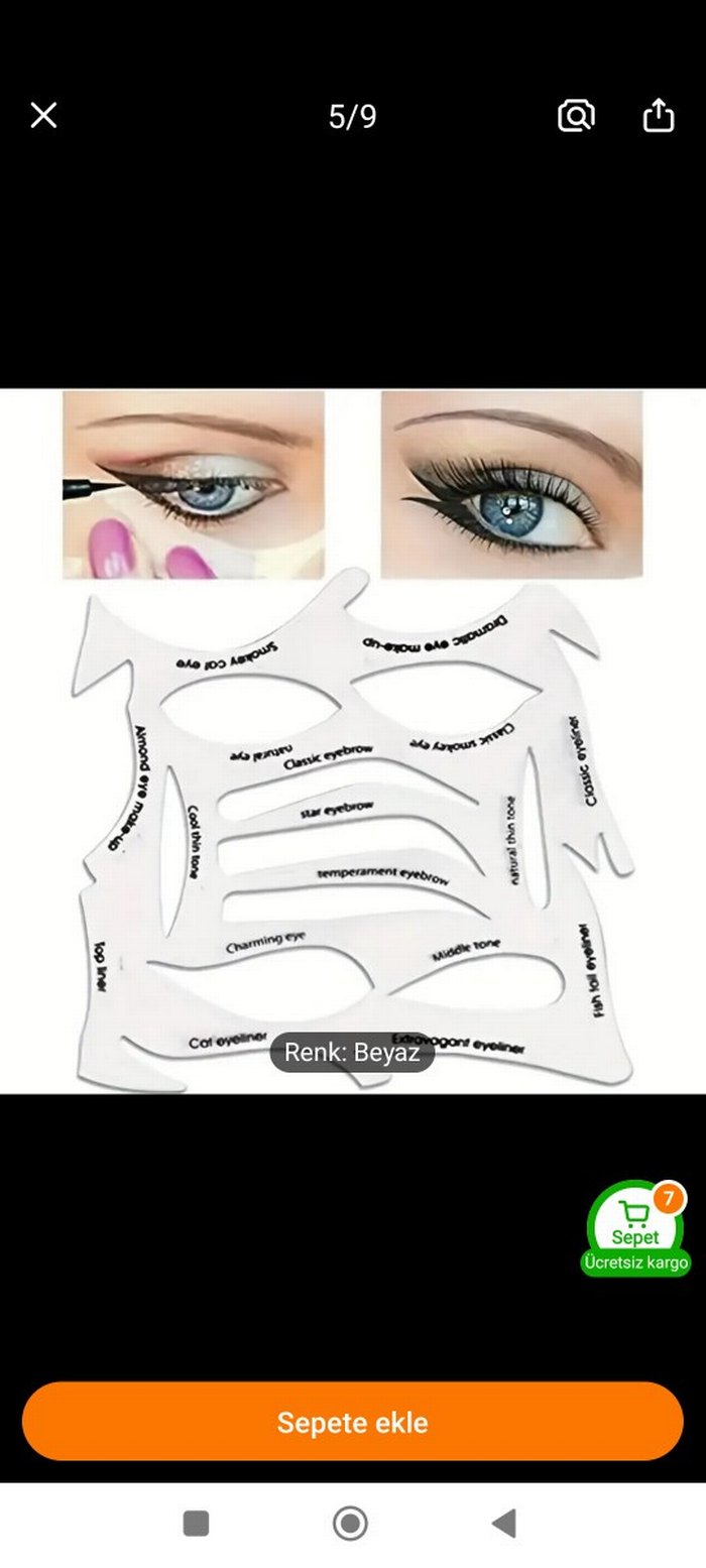 Kadınlar için Beyaz Kaş Şablonu eyeliner - Görsel 4