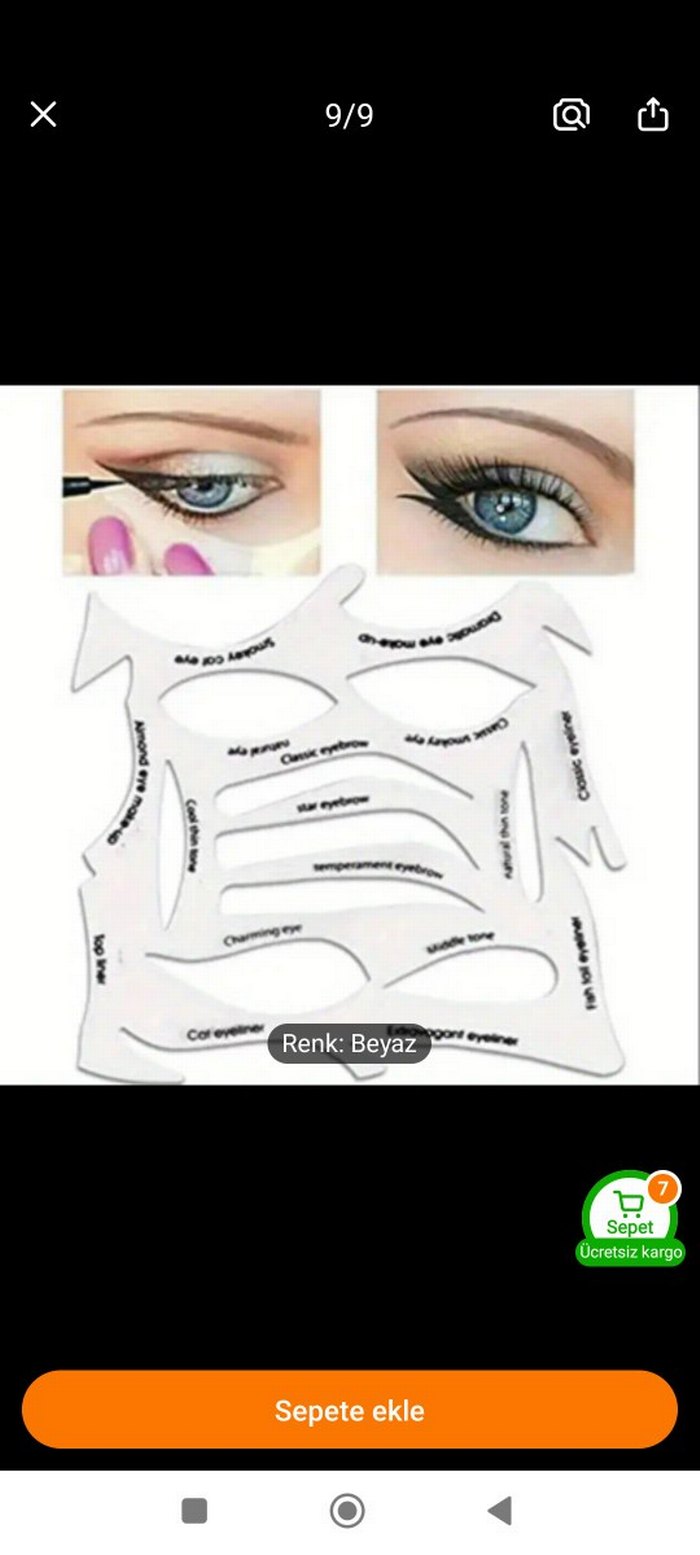 Kadınlar için Beyaz Kaş Şablonu eyeliner - Görsel 5