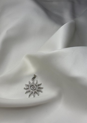 Mini Altın ve Silver İşlemeli Parlak Bohem Kolye Ucu - Görsel 6