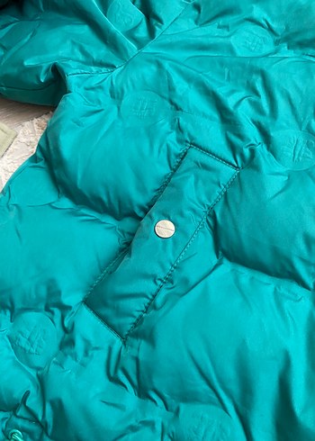 s Beden turkuaz Renk Bershka Turkuaz Renkli Fermuarlı Kadın Kışlık Mont