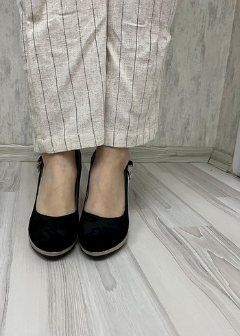 Tokalı Siyah Platform Stiletto - Görsel 2