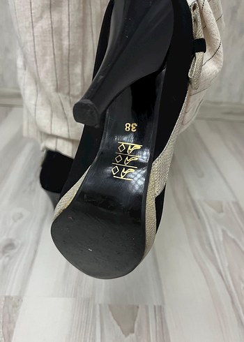 Tokalı Siyah Platform Stiletto - Görsel 5