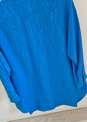 Mavi Düğmeli puanne Kadın Gömlek - Görsel 3