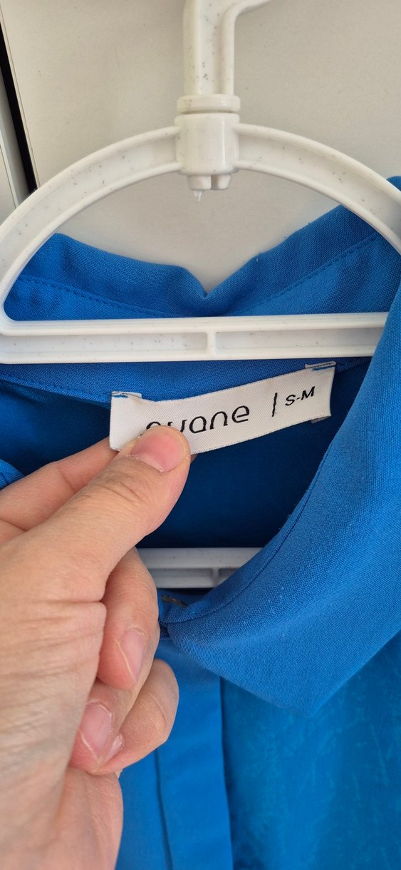 Mavi Düğmeli puanne Kadın Gömlek - Görsel 2