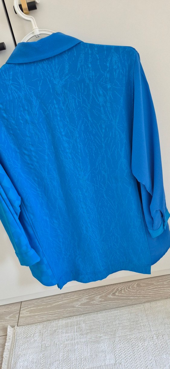 Mavi Düğmeli puanne Kadın Gömlek - Görsel 3