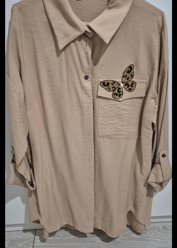 Bej Keten Kadın Uzun Salaş Takım - Görsel 2