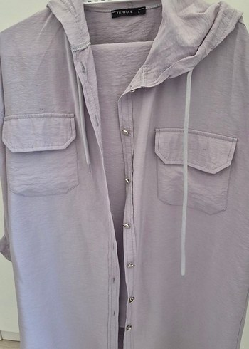 Gri Düğmeli Kadın Keten Takım - Görsel 2