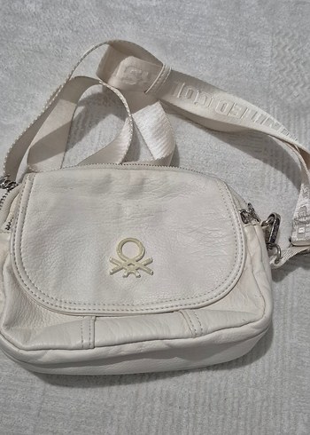 Beyaz Deri Kadın Omuz Çantası - Görsel 4