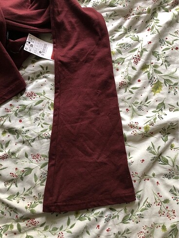 xs Beden bordo Renk Flare tayt