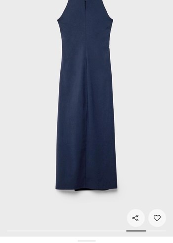 m Beden lacivert Renk Halter yaka midi elbise
