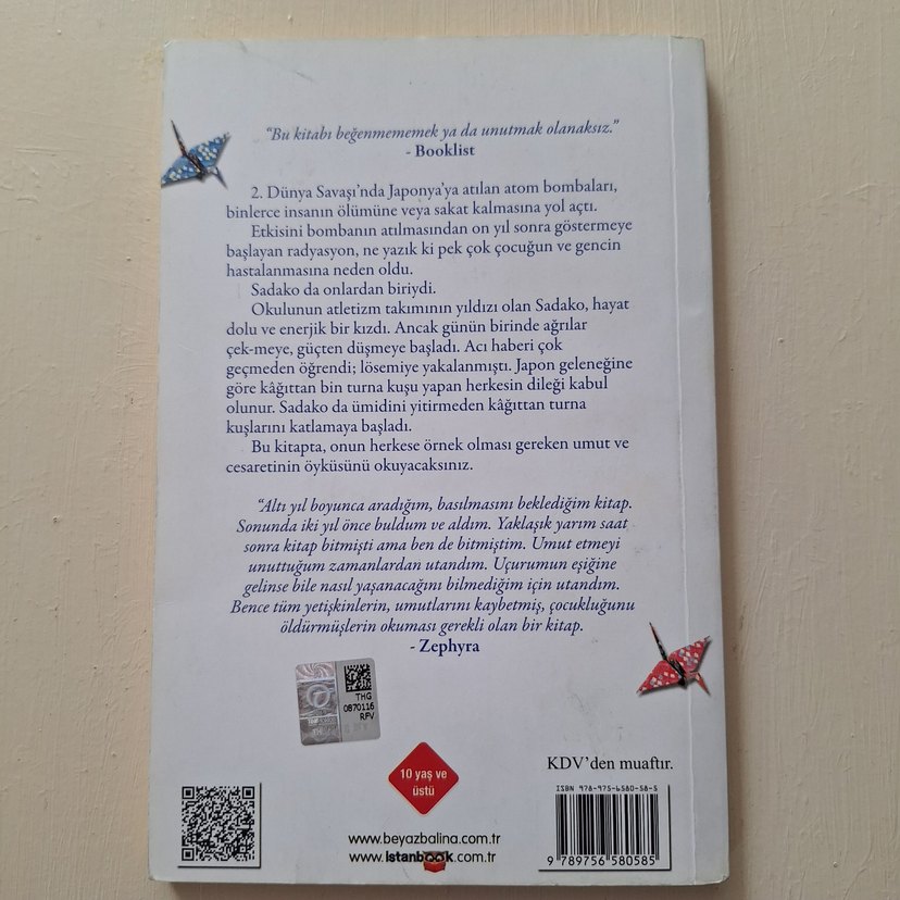Sadako ve Kağıttan Bin Turna Kuşu - Eleanor Coerr - Görsel 2