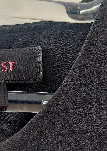 twist gunlu siyah şık elbise - Görsel 5