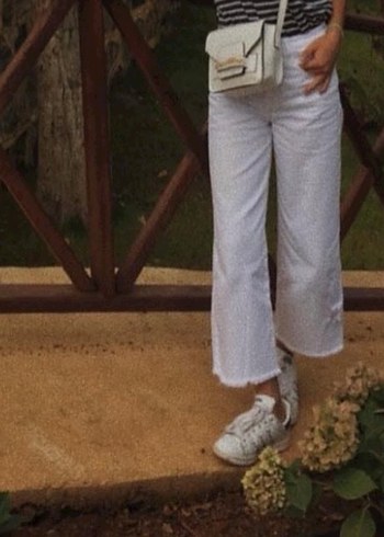 Zara Beyaz Rahat Kesim Midi Kot Pantolon