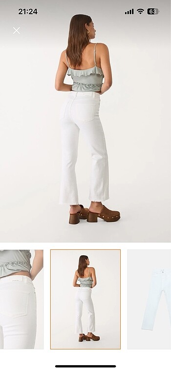 Stradivarius Ekru ispanyol jean