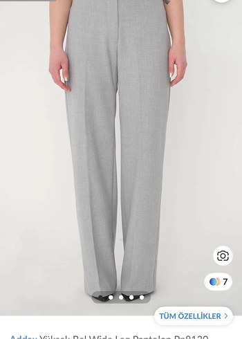 Gri Kadın Kumaş Pantolon Regular Fit Midi Boy
