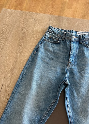 34 Beden Zara Bol Kesim Mavi Kadın Kot Pantolon
