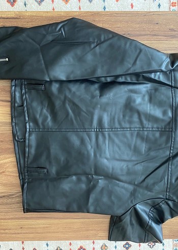 Diğer Kadın Siyah Biker Deri Ceket