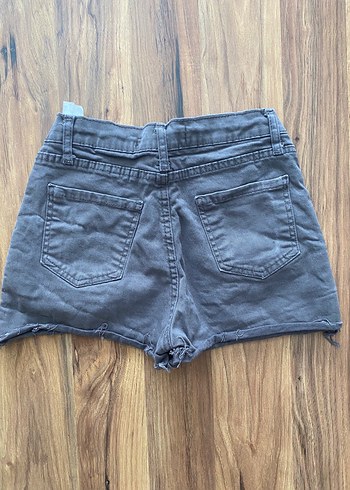 Kadın gri Mini Denim Şort
