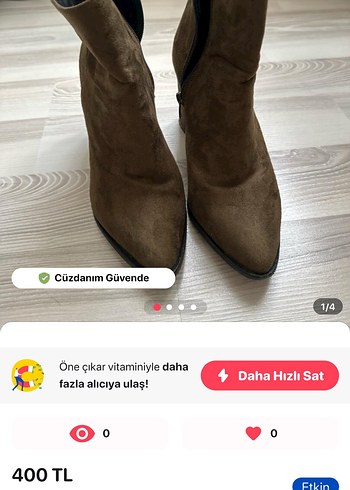 Diğer Asker Yesili Suet Stiletto Topuklu Kadin Bot
