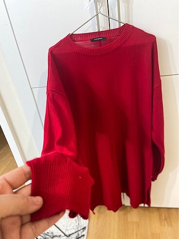 l Beden Trendyol triko tunik kırmızı