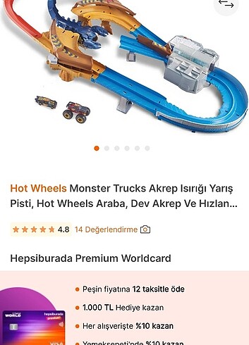 Hotwheels akrep ısırığı motorlu pist